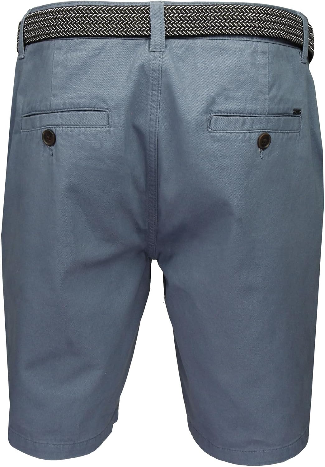 Xact Herren Premium massgeschneiderte Stretch Chino Shorts 34 Hellblau mit Gürtel, 34 Hellblau mit G