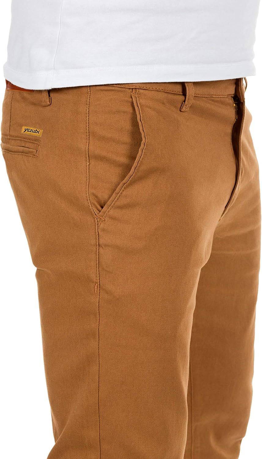 Yazubi Herren Chino Hose, Modell Dustin, Chinohose by Yzb Jeans 29W / 30L Braun (Camel Otter 181018)
