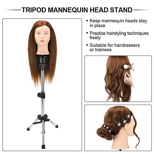 Greensen Puppenkopfständer für Übungskopf Friseure Übungskopf Ständer Friseurstativ Stativ Einstellb