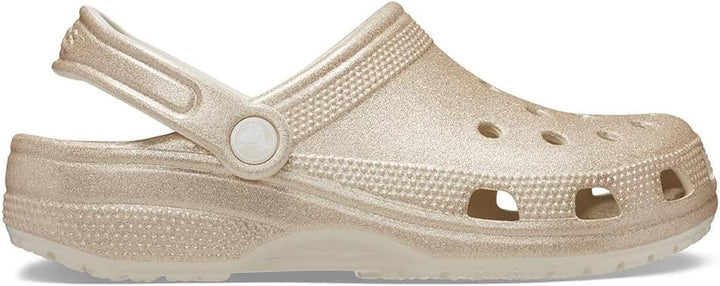Crocs Unisex-Erwachsene Classic Glitter Clog 37/38 EU Champagner Glitzer, 37/38 EU Champagner Glitze