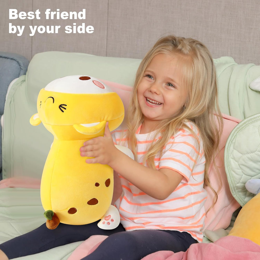shownicer Plüschtier Katze Banane Kuscheltier Stofftier Kawaii Katze Plüsch, Banane Plüschkissen Spi