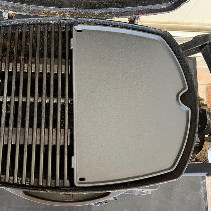 6558 Gusseiserne Grillplatte für Weber Q1000, Q1200, Q1400, Q100, Q120, Q140 Seriengrills, Matte gus