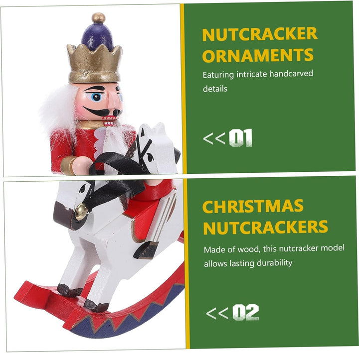 VANZACK Nussknackerfiguren Aus Holz Für Weihnachtsdeko Tischdekoration Und Christbaumschmuck Traditi
