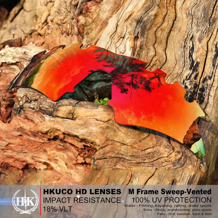 HKUCO Plus Mens Replacement Lenses for Oakley M Frame Sweep Vented - 3 Pair