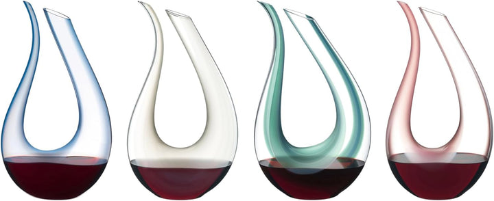 RIEDEL Amadeo Dekanter - Rosa, Einzelpackung, klares+rosanes Kristallglas, handgefertigt