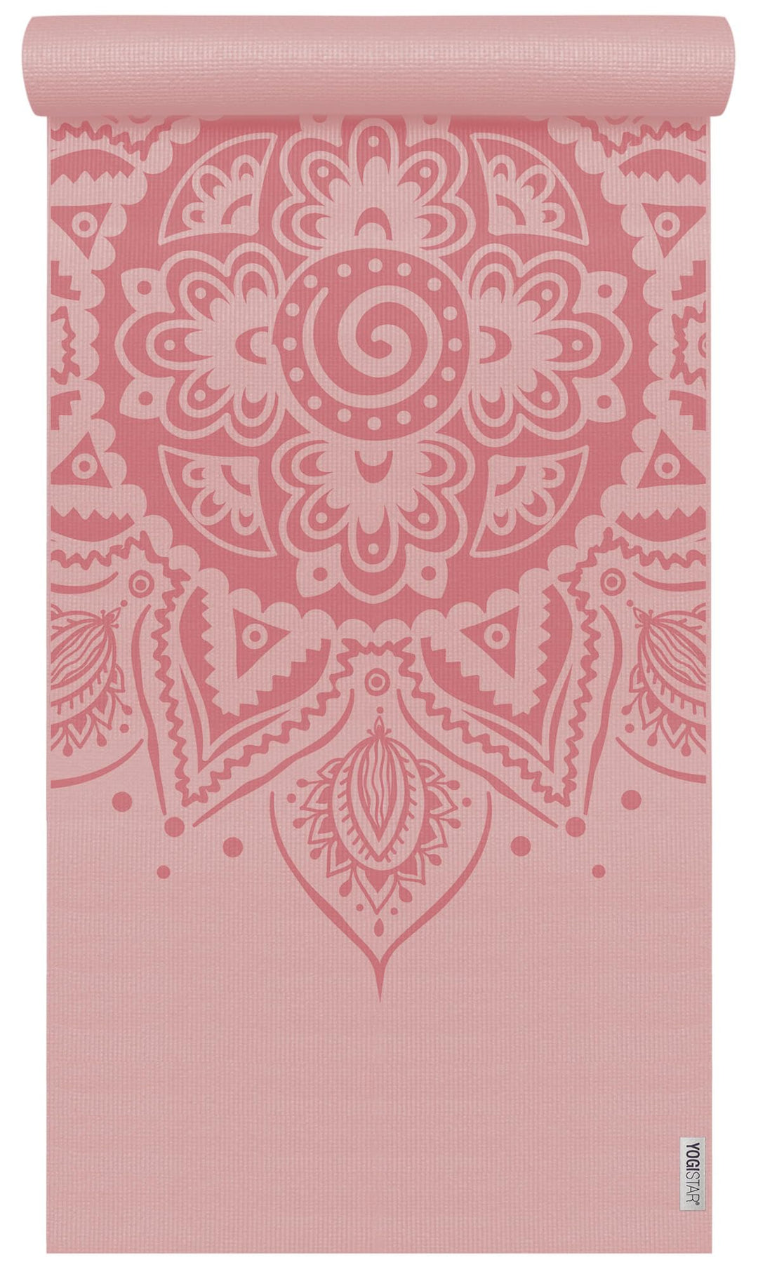 Yogistar Yogamatte yogimat® Basic - Art Collection - Spiral Mandala 183 x 61 x 0.4 cm, rosa