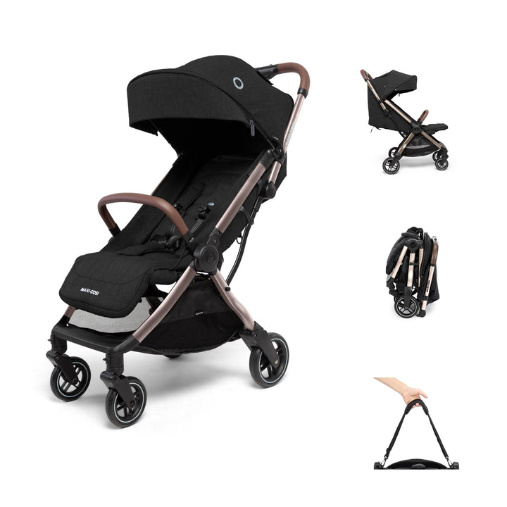 Eva3 Kinderwagen, 0–4 Jahre, 0–22 kg, Baby Kinderwagen, Leicht und kompakt, Flache Liegeposition, 3