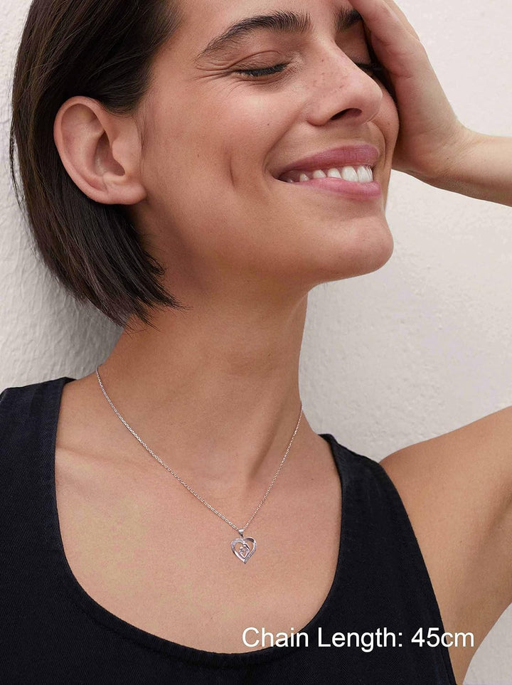 LIHELEI Handgefertigte Rosen Schmuck Geschenk Box mit Herz Kette Halskette für Damen, Geschenke für