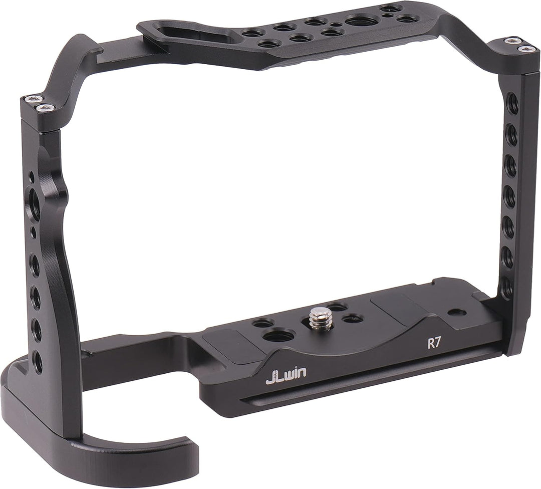 EOS R7 Cage, Hersmay Aluminium Kamerakäfig Camera Cage für Canon EOS R7 spiegellose Kameras, Vloggin