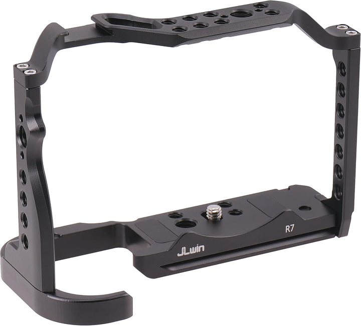 EOS R7 Cage, Hersmay Aluminium Kamerakäfig Camera Cage für Canon EOS R7 spiegellose Kameras, Vloggin