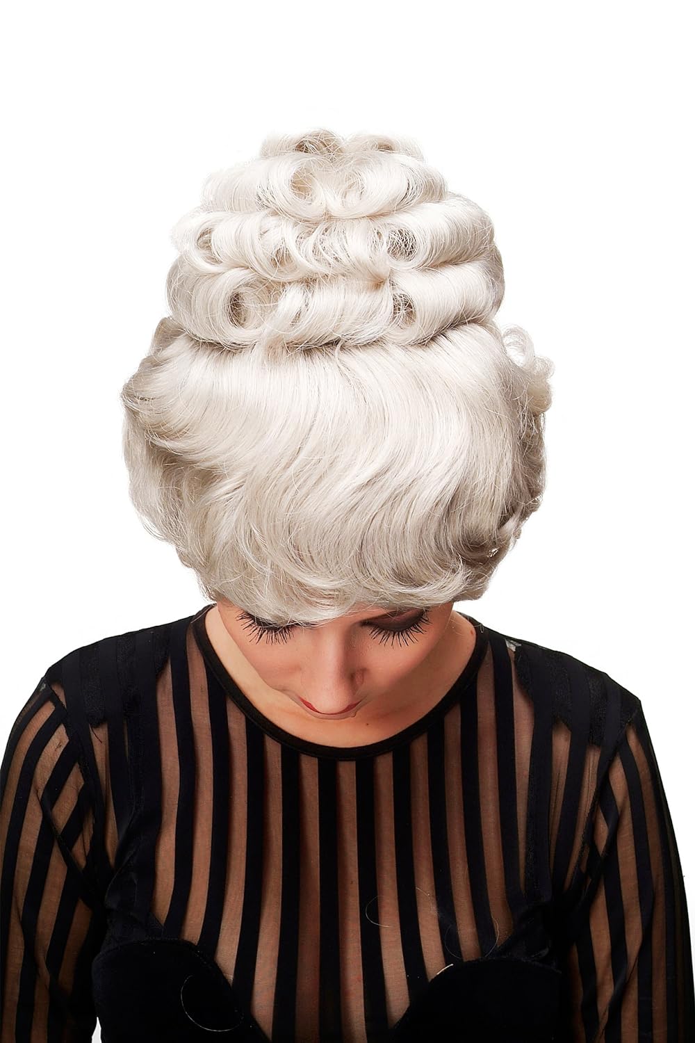 WIG ME UP - L.COLONIAL.Lady-101 Damenperücke Qualitätsperücke Perücke Barock Kolonial Turmfrisur Bee