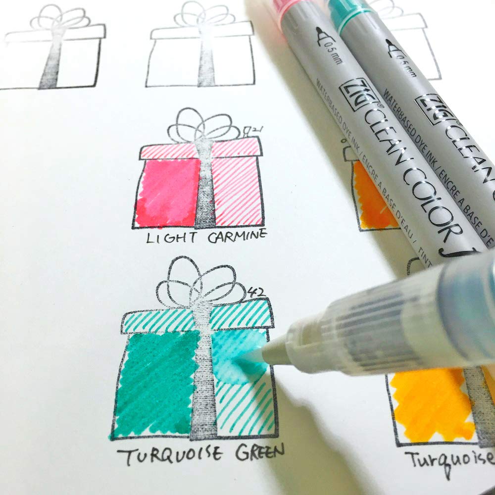 Kuretake ZIG Twin Tip Marker reinigen Farbe F, 36 Farbe Set (tcs-6000t/36 V)