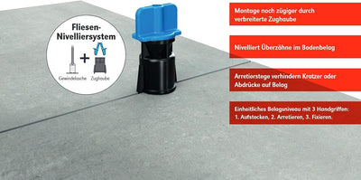 GUTJAHR IndorTec FN 2 mm, 2.000 Gewindelaschen für Nivelliersystem/Fliesen Meister Fliesenverlege/gr