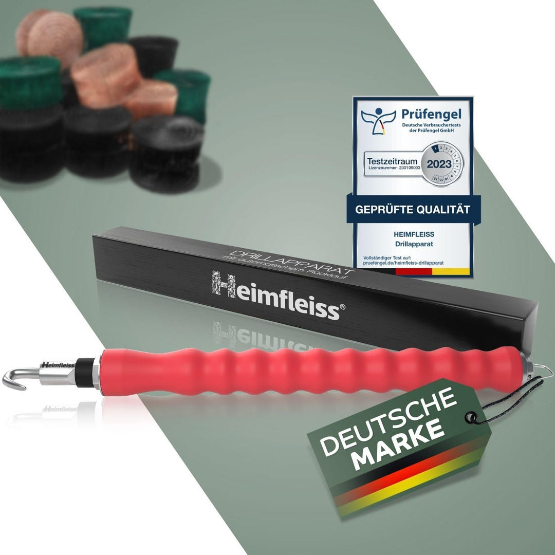 Heimfleiss® Draht Driller Drillapparat mit aut. Rücklauf - Universal Drahtbinder Rödelzange für Zaun