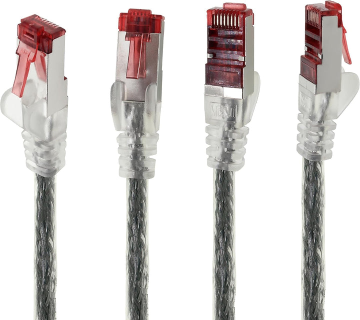 1aTTack.de 5x 10m - Cat 6 Netzwerk-Kabel Patch-Kabel Cat6 RJ45 SFTP - transparent 10,0 Meter transpa