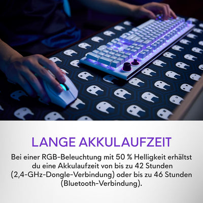 Alienware Tri-Mode kabellose Gaming Tastatur - AW920K (Lunar Light)