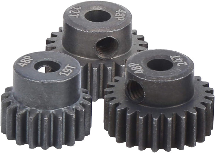 Dilwe RC Motor Gear, 10 Stück/Set 16T - 25T 7075 48P Stahl Motor Zahnrad Ritzel RC Zubehör Geeignet