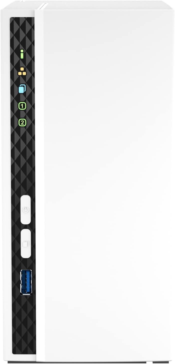 QNAP TS-233 2-bay Desktop NAS Enclosure Quad core processor,White, - 2GB RAM - 2.0GHz NAS 2-bay 2GB
