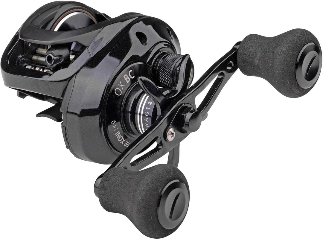 Spro OX Linkshand Baitcaster Rolle zum Spinnangeln, Multirolle für Hechte, Raubfischrolle, Spinnroll