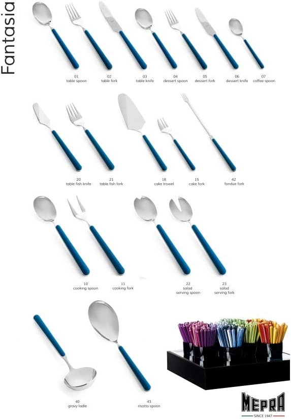 MEPRA 10M722024 Flatware Besteck-Sets, Edelstahl, Zuckerpapier Zuckerpapier 24 Stück, Set, Zuckerpap