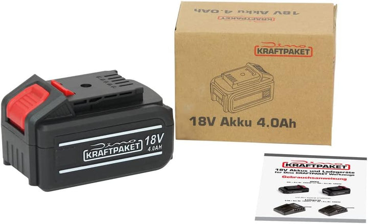 Dino KRAFTPAKET 18V-75Nm Bürstenloser Akku-Schlagbohrschrauber Bohrschrauber Akkuschrauber (Set mit