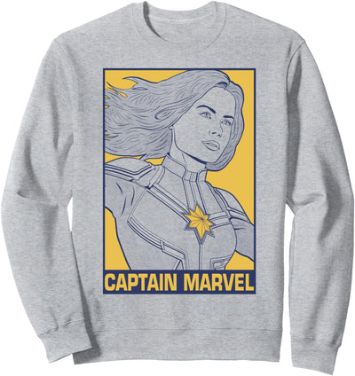 Marvel Avengers: Endgame Captain Marvel Comic Portrait Sweatshirt