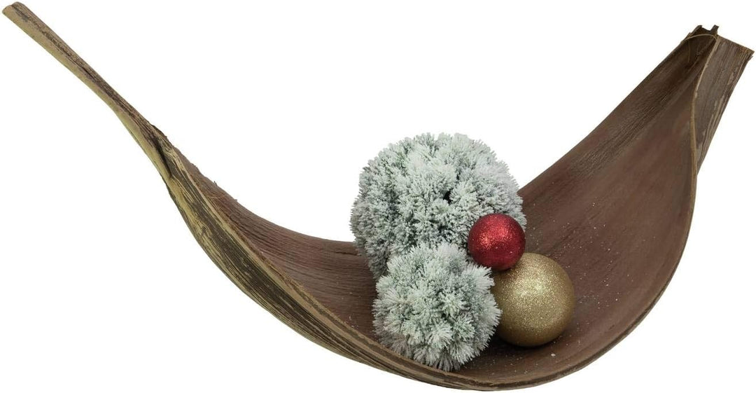artplants.de Künstliche Pinienkugel Alessia, beschneit, weiss, 30cm - Weihnachtshänger