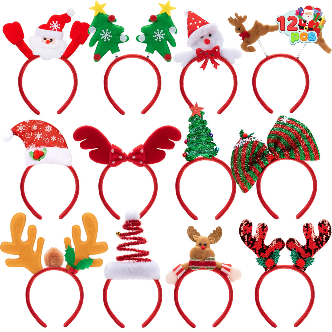 JOYIN Weihnachts-Stirnbänder, Kopfbedeckung, Zubehör für Damen, Herren, Kinder, Weihnachten, Partys,
