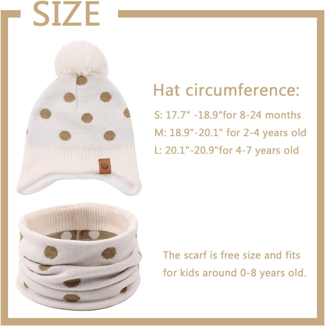 XIAOHAWANG Baby Strickmütze Winter Babymütze Junge Warme Kindermütze Junge Beanie Mütze Dicke Winter