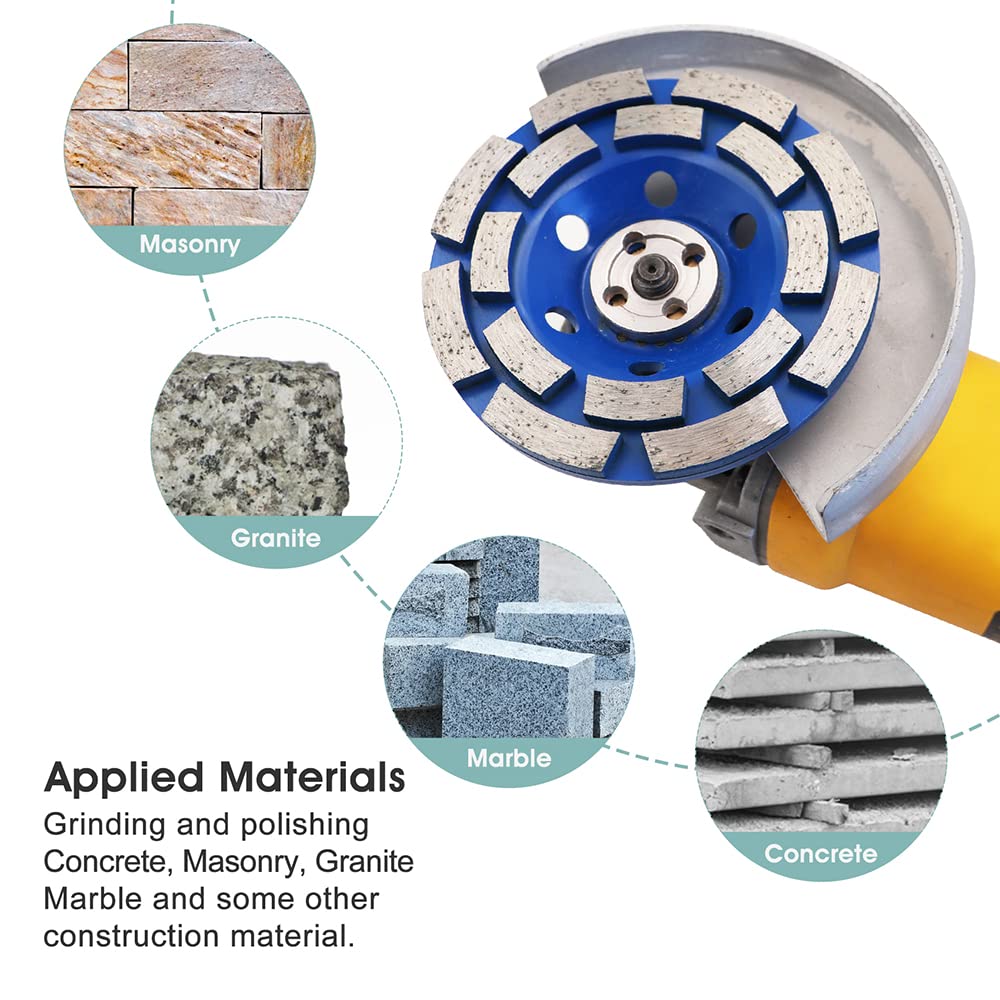 Diamant Schleiftopf,HIGHDRIL 180MM Turbo Diamanttopfschleifer Schleifscheibe für Beton Mauerwerk Gra