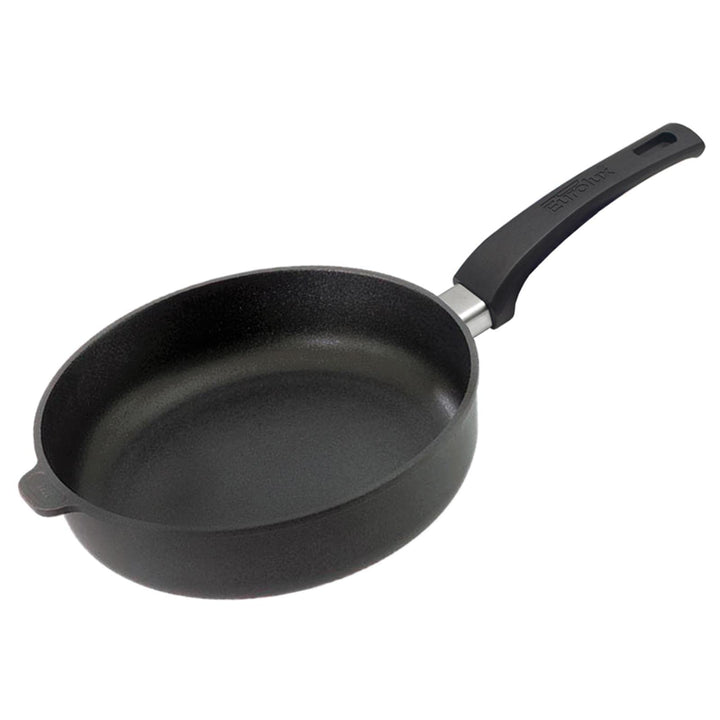 Eurolux Guss-Pfanne Induktion Ø 28 cm - hoher Rand 7 cm - grosse runde Alugusspfanne mit Beschichtun