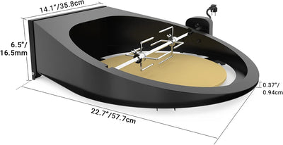 Onlyfire 6065 PizzaRing Kit mit Drehspiess, Pizzaeinsatz und Rotisserie Grillspiess für Kamado Joe C