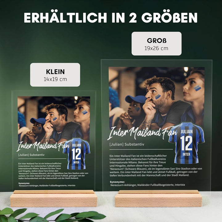 Inter Geschenk personalisiert - Acryl Geschenk - Definition: Inter Fan - Inter Fanartikel, Inter Fan