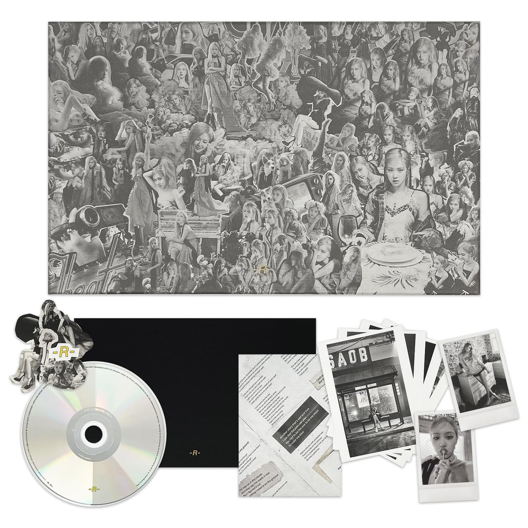 ROSE - First Single Album [-R-] Photobook + Lyrics Paper + Postcard + Polaroid + Sticker Set + CD +