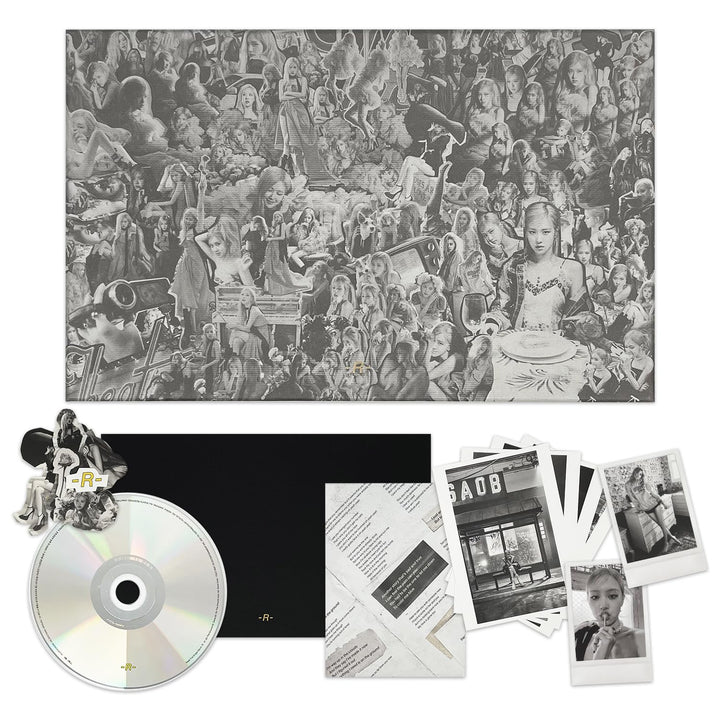 ROSE - First Single Album [-R-] Photobook + Lyrics Paper + Postcard + Polaroid + Sticker Set + CD +