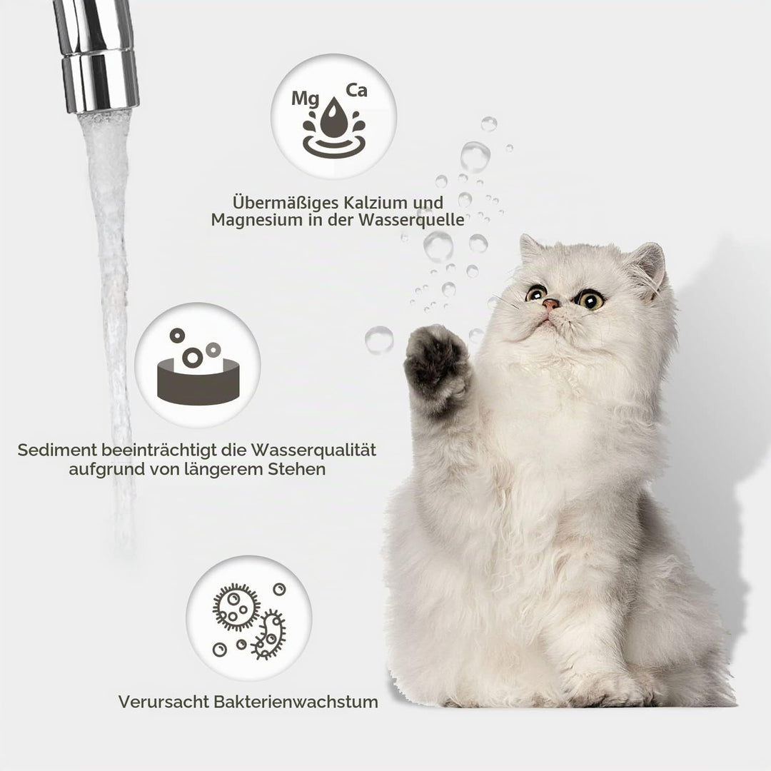 PEKTACO Katzen-Wasserbrunnenfilter, Ersatz- und Vorfilterschwämme für 3,2 L108 oz automatischen Haus