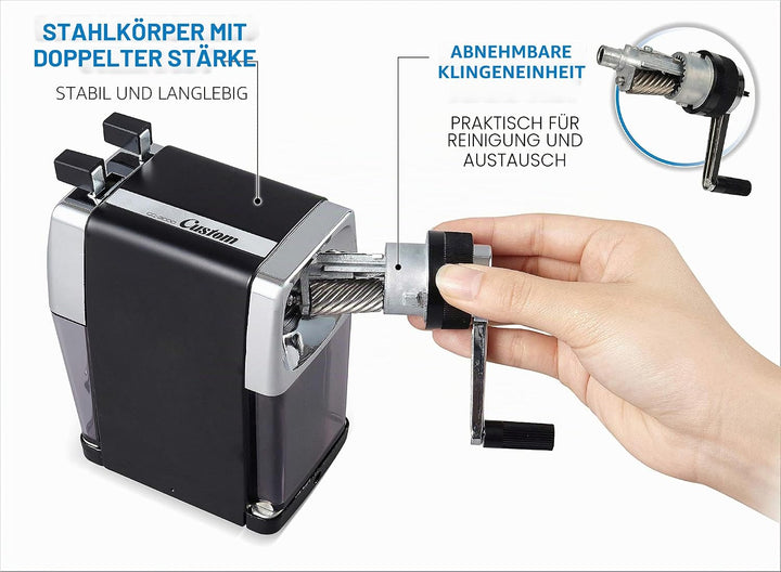 Carl Anspitzer mit Kurbel Cc 2000. Schwarz, Schwarz