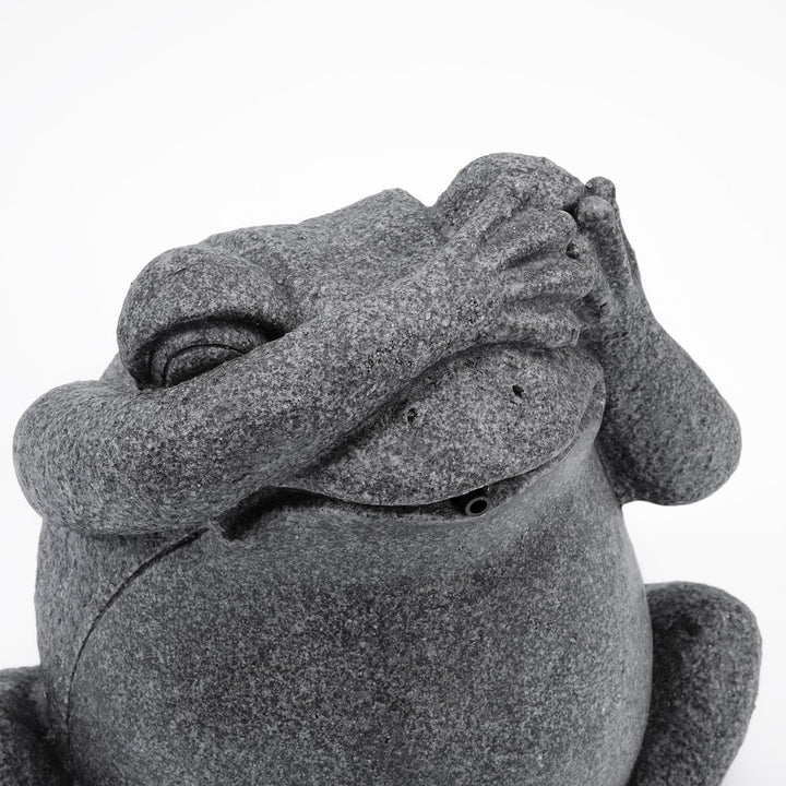 Esotec Wasserspeier-Figur Frosch sitzend EINZELFIGUR | Teichfigur Gartenstatue Gartenfigur Springbru
