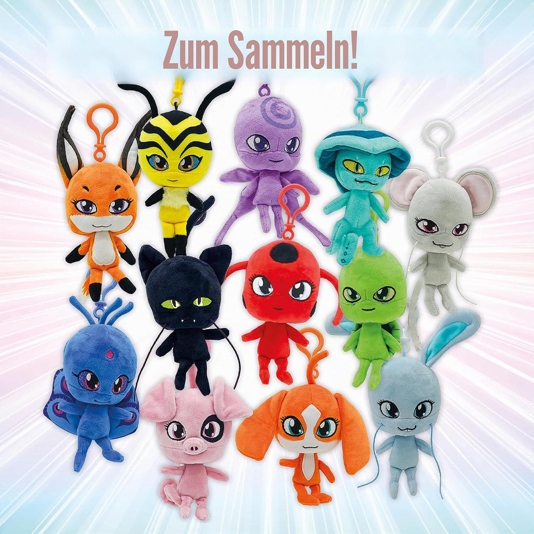 Miraculous Ladybug – Kwami Lebensgrosse Barkk, Plüsch-Spielzeug zum Anklippen für Kinder, superweich