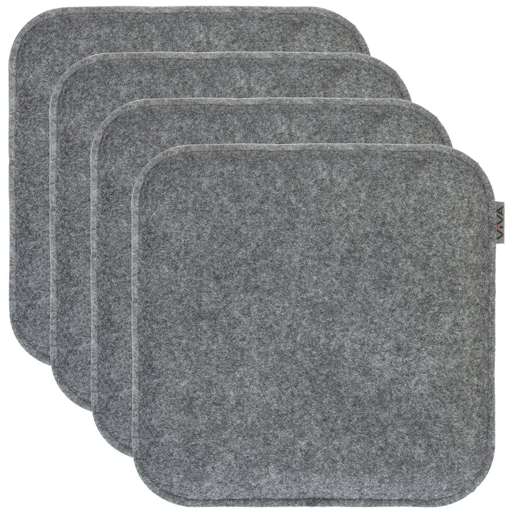 Brandsseller Sitzkissen Filz Eckig Stuhlkissen Sitzpolster Auflagen - 35 x 35 x 2 cm (4er-Vorteilspa