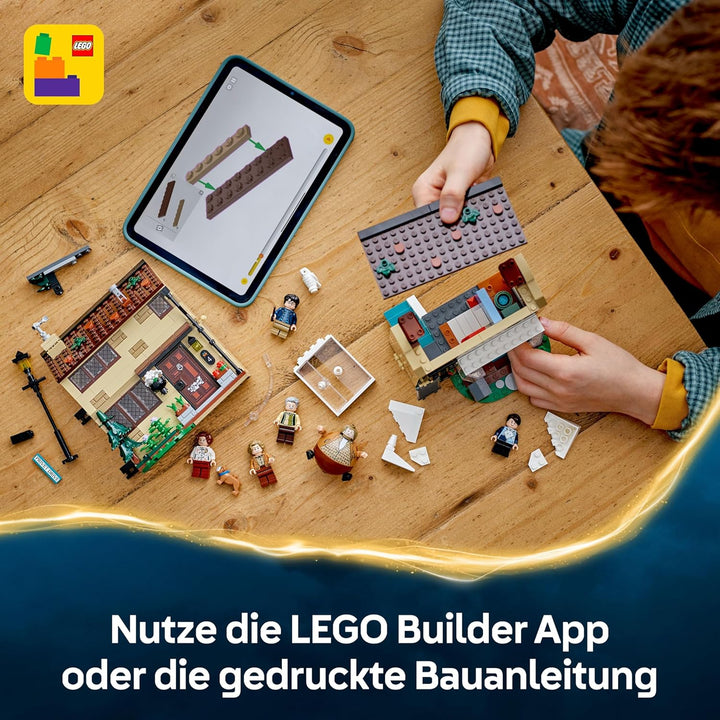 LEGO Harry Potter Ligusterweg: Tante Magdas Besuch – Spielhaus mit Inneneinrichtung, 5 Minifiguren &amp;