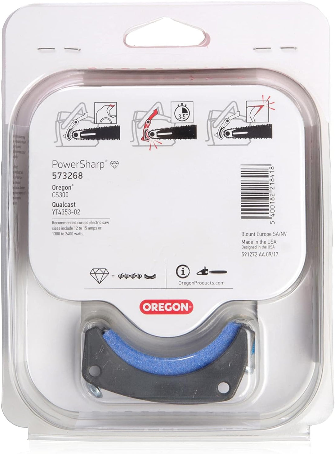 Oregon PowerSharp Ersatzkette für Säge CS300, Sägekette mit 3/8", .050" (1,3 mm) Treibgliedstärke, 5