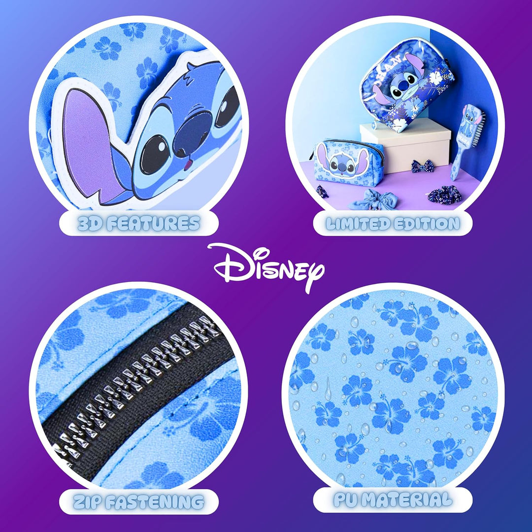 Disney Stitch Kosmetiktasche, Reise-Kosmetiktasche mit Blumenmuster, Geschenk für Mädchen, Frauen un
