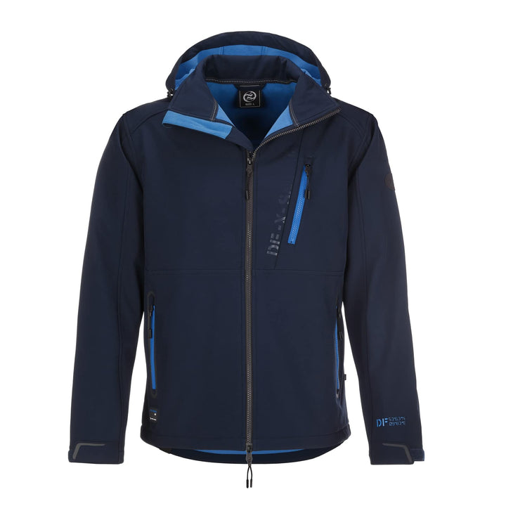Dry Fashion Herren Softshell Jacke Grömitz Unifarben - Softshelljacke Outdoorjacke mit abnehmbarer K