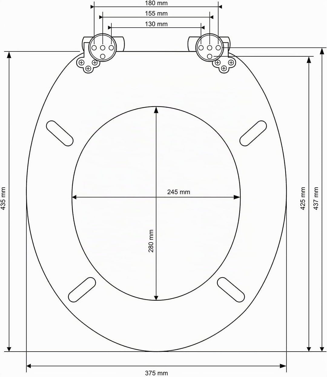 SINOBATH Premium WC Sitz mit Absenkautomatik – hochwertige Toilettendeckel aus Holz, viele bunte Mot
