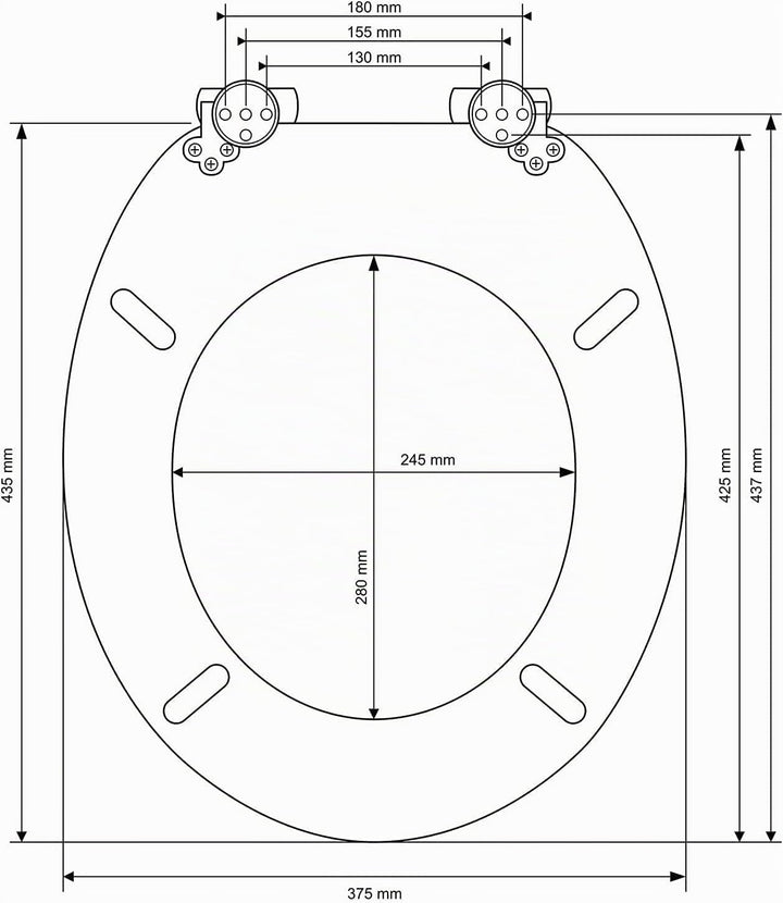 SINOBATH Premium WC Sitz mit Absenkautomatik – hochwertige Toilettendeckel aus Holz, viele bunte Mot