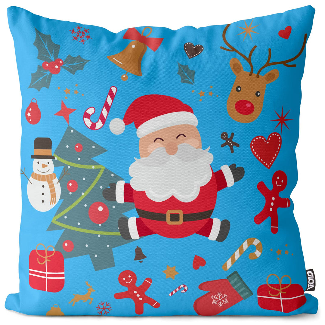 VOID Nikolaus Winter Geschenke Kissenbezug Kissenhülle Sofakissen Kissen Deko Weihnachten Winter Wei