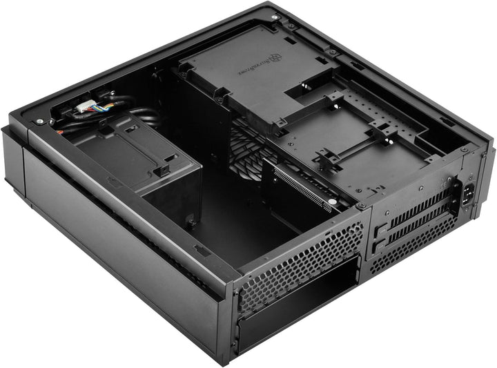 SilverStone SST-ML07B - Milo Mini-ITX schmales HTPC Desktop Gehäuse, schwarz, SST-ML07B