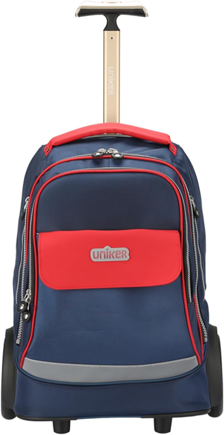 Laptoptasche mit Rollen für 15,6 Zoll Laptops, Krankenschwestertasche auf Rädern, T5, Blau/Rot T5- B