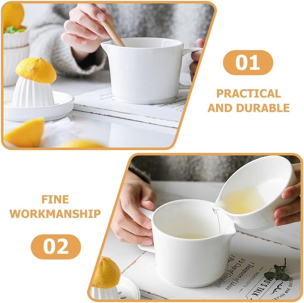 UPKOCH Manuelle Zitruspresse Mit Keramikbecher Tragbarer Zitronensaft Entsafter Für Küche Obst Saftp